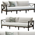 Sleek Aluminum Mustique Sofa 3D model small image 1