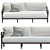 Sleek Aluminum Mustique Sofa 3D model small image 2