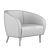 Elegant Scoop Armchair: John Lewis Design 3D model small image 4