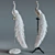 Elegant White Peacock Decoration 3D model small image 6