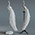 Elegant White Peacock Decoration 3D model small image 7