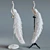 Elegant White Peacock Decoration 3D model small image 14