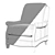Luxury Leather Recliner 3D model small image 5