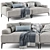 Abisko 2-Seater Sofa: Modern Design, Comfortable Seating 3D model small image 1