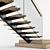 Sleek Modern Staircase Design 3D model small image 2