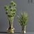 Elegant Greenery Bouquet 3D model small image 3