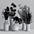 Elegant Greenery Bouquet 3D model small image 7