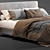 Contemporary King Bed by Minotti - Andersen 3D model small image 2