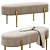 Glamourous Velvet Bench: Gia by Meridian 3D model small image 3