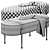 Glamourous Velvet Bench: Gia by Meridian 3D model small image 5