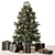 Festive Christmas Green Tree 3D model small image 1