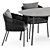 Elegant Porto Dining Chair & Tosca Table Set 3D model small image 2