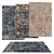 Versatile Set of 6 Rugs 3D model small image 1