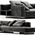 Modern Italian Design: Minotti Roger Sofa 3D model small image 2