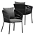 Stylish Porto Dining Chair & Illum Table Set 3D model small image 4