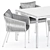 Stylish Porto Dining Chair & Illum Table Set 3D model small image 5