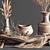 Elegant Wooden Decor Set 3D model small image 4