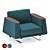 Avana 101 Armchair: Italian Style and Comfort 3D model small image 1