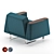 Avana 101 Armchair: Italian Style and Comfort 3D model small image 3