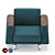 Avana 101 Armchair: Italian Style and Comfort 3D model small image 5