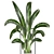 Rusty Concrete Pot with Indoor Plants - Set 124 3D model small image 3