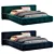 Marlow Bed Divan.ru | 160 Size | Velvet Grey 3D model small image 3