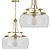 Modern Farmhouse Brass Pendant Light 3D model small image 1