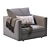 West Elm Harris Armchair: Modern Comfort 3D model small image 2