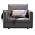 West Elm Harris Armchair: Modern Comfort 3D model small image 4