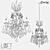 LoftDesigne 1037 Pendant Light: Modern Metal and Glass, 5-Lamp, 40W, E14 3D model small image 2