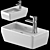 Elegant D-NEO Handrinse Basin 3D model small image 3