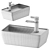 Elegant D-NEO Handrinse Basin 3D model small image 4