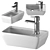 Elegant D-NEO Handrinse Basin 3D model small image 6