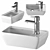 Elegant D-NEO Handrinse Basin 3D model small image 10