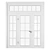 Modern Door Partition: White, Gray, Blue 3D model small image 2