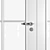 Modern Door Partition: White, Gray, Blue 3D model small image 3