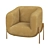 Saba Geo Armchair: Contemporary Elegance and Comfort 3D model small image 2