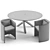 Modern Minotti Dining Set with Van Dyck Table and Case Chairs 3D model small image 5