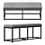 Industrial-style Upholstered Bench - Hiba 3D model small image 1