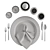 Elegant Stone Dinnerware Set 3D model small image 6