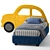 Comfort on Wheels: Bside Car Bed 3D model small image 2