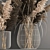 Dried Reed Bouquet in Metal Basket 3D model small image 4