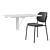 Space-Saving Connubia QUADRO Table with Stylish YO! Chair 3D model small image 4