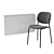 Space-Saving Connubia QUADRO Table with Stylish YO! Chair 3D model small image 5