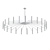 Modern LED Chandelier Luminaire 3D model small image 2