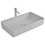Modern White Countertop Washbasin 3D model small image 2