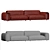 Arflex Tokio Soft Sofa: Premium Italian Leather Comfort 3D model small image 5