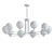 Contemporary Linear Shaded Chandelier 3D model small image 2