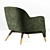 Sleek Fabric Armchair: Molteni & CD151.4 3D model small image 4