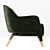 Sleek Fabric Armchair: Molteni & CD151.4 3D model small image 5